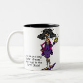 Huwelijk onbeleefd ontwaken tweekleurige koffiemok (Links)