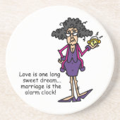 Huwelijk onbeleefd ontwaken zandsteen onderzetter (Voorkant)