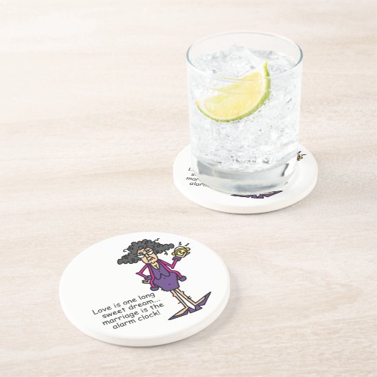 Huwelijk onbeleefd ontwaken zandsteen onderzetter (Zijkant)