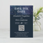 Huwelijk onder de Sterrennacht Sky Stars Celestial Save The Date (Staand voorkant)