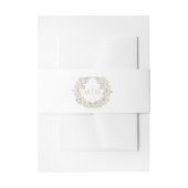 Huwelijk oogst monogram goudbruin uitnodigingen wikkel (Voorkant Voorbeeld)