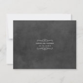 Huwelijk op de wijngaard Charcoal Grapevine Save The Date (Achterkant)