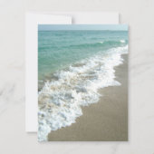 Huwelijk op een Schitterende Strandbestemming Save The Date (Achterkant)