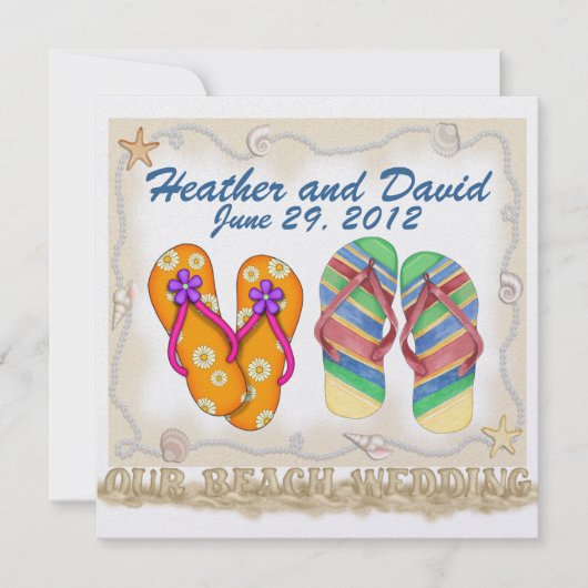 Huwelijk op het strand kaart (Voorkant)