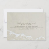 Huwelijk op het Strand met Hart in het Zand Save The Date (Achterkant)