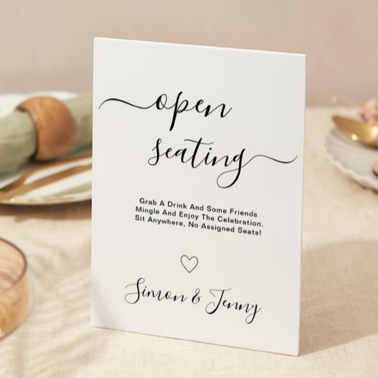 Huwelijk Open Zitteken Sjabloon Kaart