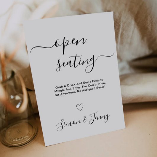 Huwelijk Open Zitteken Sjabloon Kaart