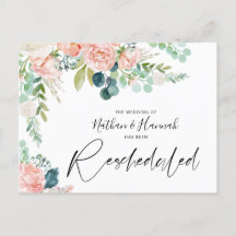 Huwelijk Opnieuw Geplande Blush Pink Floral Gewijz