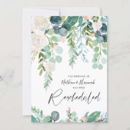 Huwelijk Opnieuw Geplande Datum Bloemengroen Kaart