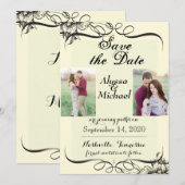 huwelijk opslagdatum save the date (Voorkant / Achterkant)