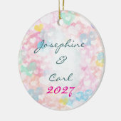 Huwelijk Ornament Gelaagde Waterverf Harten (Links)