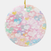 Huwelijk Ornament Gelaagde Waterverf Harten (Achterkant)