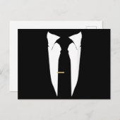 Huwelijk Pak Stropdas Trouw Tuxedo Verloofde Cerem Briefkaart (Voorkant / Achterkant)