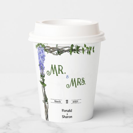 huwelijk papieren bekers (Achterkant)