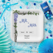 huwelijk papieren bordje (Feest)