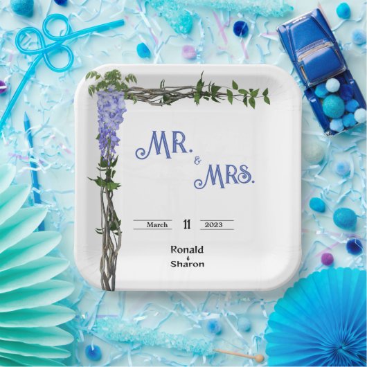 huwelijk papieren bordje (Feest)