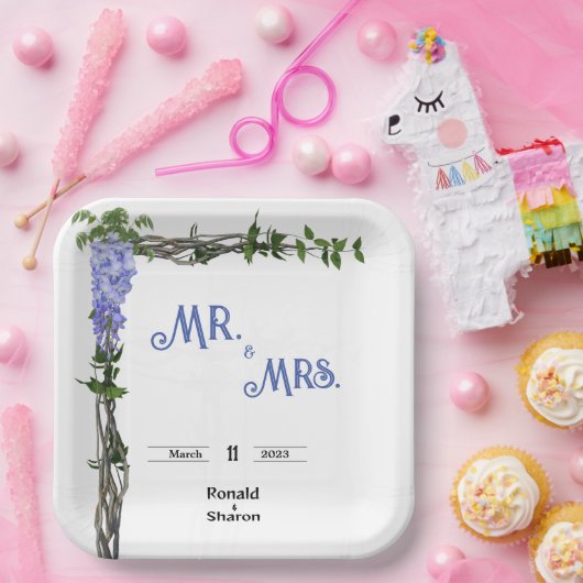 huwelijk papieren bordje (Feest)