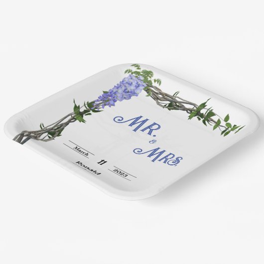 huwelijk papieren bordje (Gebogen)