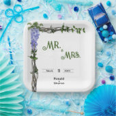 huwelijk papieren bordje (Feest)