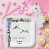 huwelijk papieren bordje (Feest)