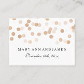 Huwelijk Plaatskaarten Koper Folie Glitter Lights Plaatskaartje (Achterkant)