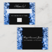 Huwelijk Plaatskaarten Sparkling Lights Sapphire B Plaatskaartje (Voorkant / Achterkant)