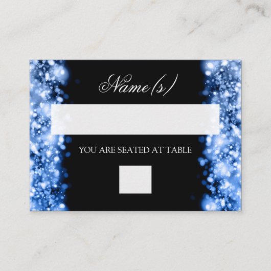 Huwelijk Plaatskaarten Sparkling Lights Sapphire B Plaatskaartje (Voorkant)
