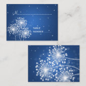 Huwelijk Plaatskaarten Summer Sparkle Sapphire Blu Plaatskaartje (Voorkant / Achterkant)