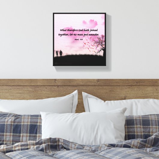 Huwelijk - Premium canvas met spandraad (glans) Afdruk (Insitu (Slaapkamer))