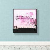 Huwelijk - Premium canvas met spandraad (glans) Afdruk (Insitu (Houten vloer))