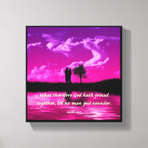 Huwelijk - Premium canvas met spandraad (glans) Afdruk