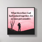 Huwelijk - Premium verwaterd canvas (glanzend) (Voorkant)