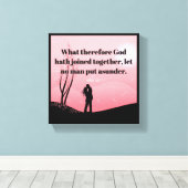 Huwelijk - Premium verwaterd canvas (glanzend) (Insitu (Houten vloer))