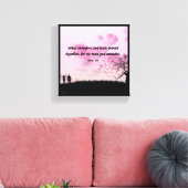 Huwelijk - Premium verwaterd canvas (glanzend) (Insitu (Woonkamer))