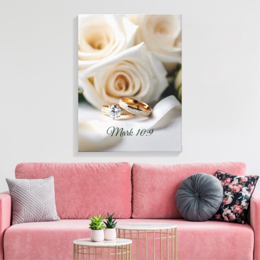 Huwelijk - Premium Wrapped Canvas (Glans) Afdruk (Insitu (Woonkamer))