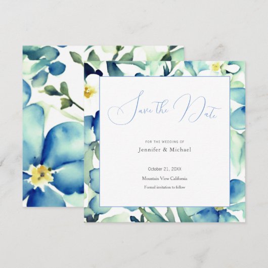 Huwelijk Professionele Minimalistische Schattigee  Save The Date (Voorkant / Achterkant)