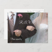 Huwelijk R.S.V.P. Uitnodiging Briefkaart (Voorkant / Achterkant)