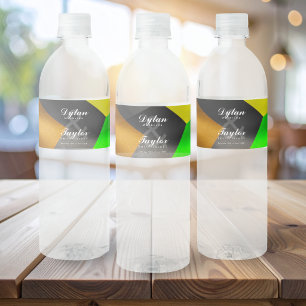 Huwelijk Regenboogvlag Pride Lettertype Water Etik Waterfles Etiket