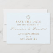 Huwelijk Regency Foto Elegant Barok Save The Date (Voorkant)
