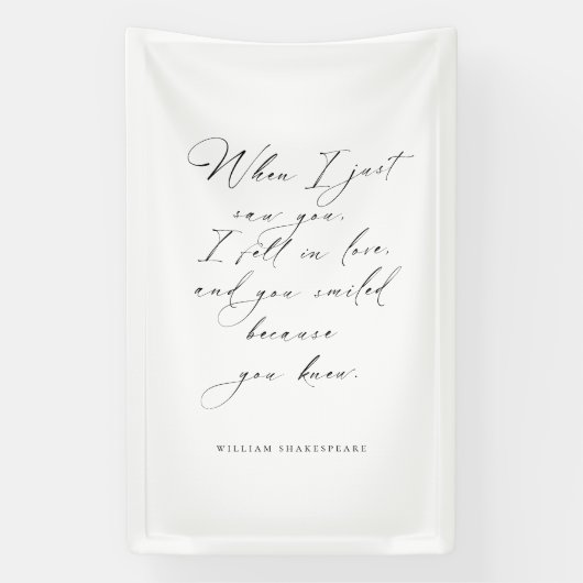 Huwelijk Romantische Quote Decor Signage Spandoek (Verticaal)