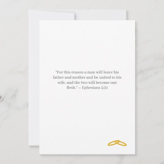 Huwelijk Roos Katholieke bruiloft Kaart (Achterkant)