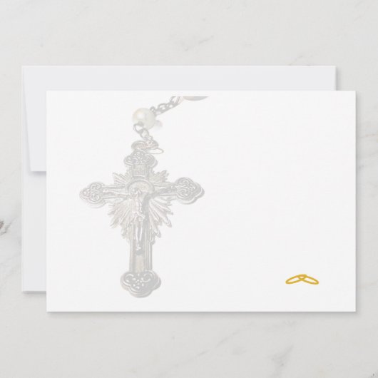 Huwelijk Roos Katholieke bruiloft Save The Date (Achterkant)