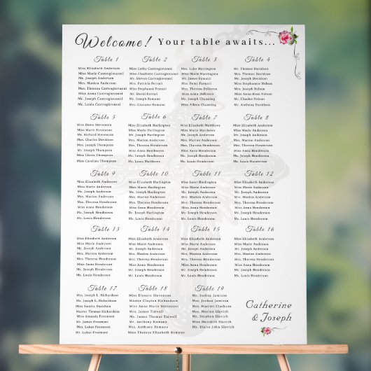 Huwelijk Roos Katholieke bruiloft Zitting Grafiek Acryl Bord (Neutraal)