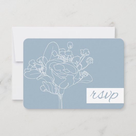 Huwelijk RSVP (Diamond Blue) Kaartje (Voorkant)