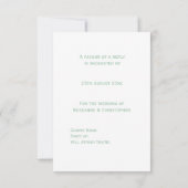 Huwelijk RSVP Kaart Pepermunt Vlinders Hart (Achterkant)