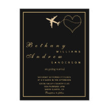 Huwelijk RSVP l uitnodiging Zwart Goud Alles in Ee