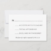 Huwelijk RSVP Moderne Turquoise Lichten Kaartje (Achterkant)