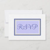 Huwelijk RSVP Periwinkle en Zilver (Voorkant)