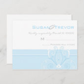 Huwelijk RSVP Post Kaart - Modern Deco (Voorkant / Achterkant)