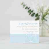 Huwelijk RSVP Post Kaart - Modern Deco (Staand voorkant)